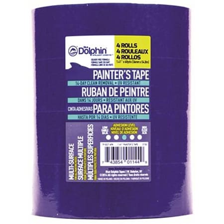 Dendesigns Blue Dolphin PainterS Tape  2 In.  Blue  1.88 In. X 60 Yd., 3PK DE3520200